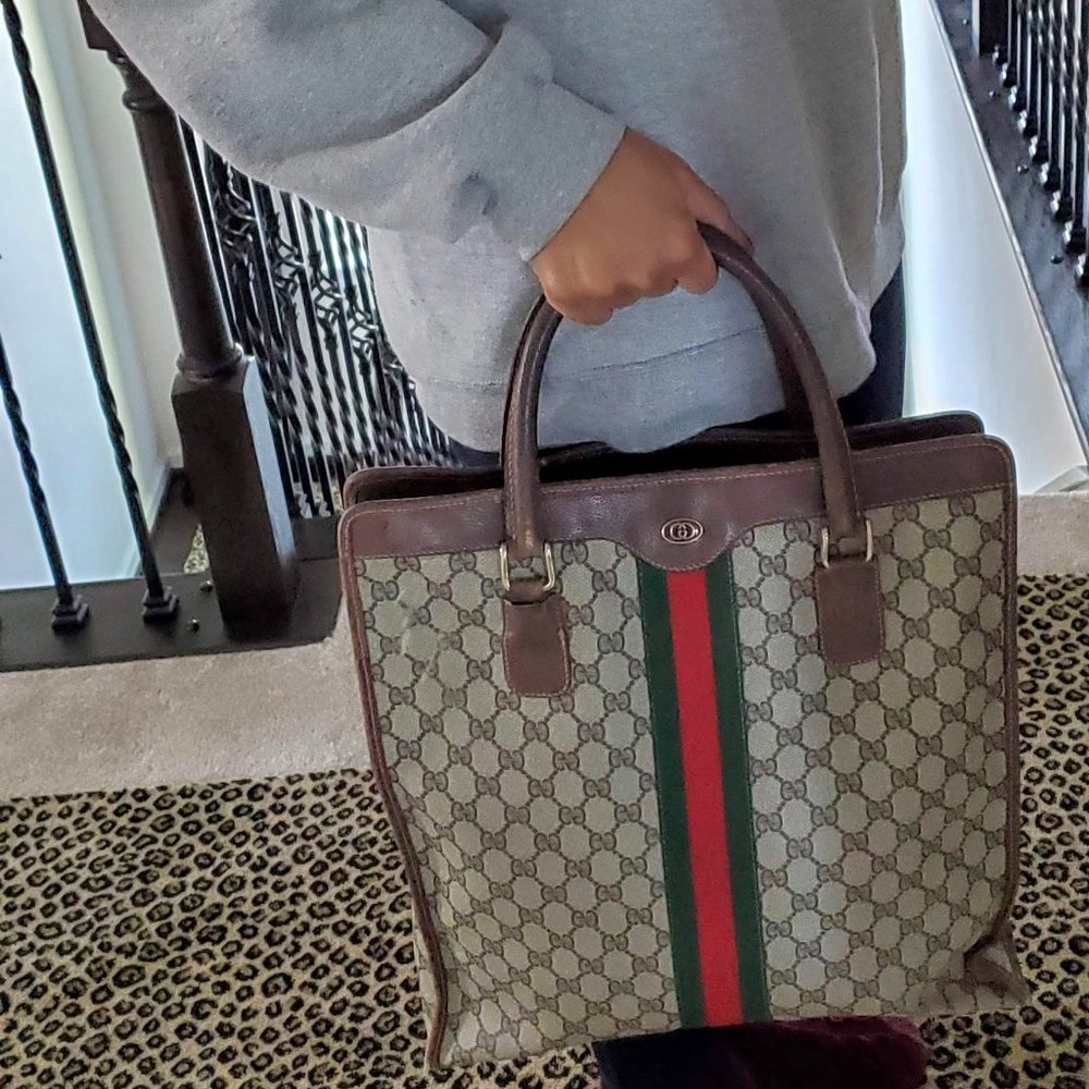 Unisex Authentic Vintage Gucci Shopper Tote Bag - Picture 1 of 9